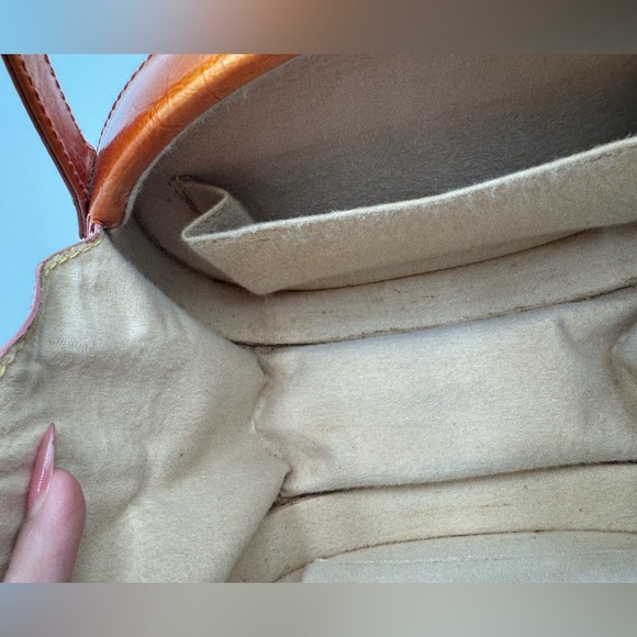 LOEWE 2 Way Bag Patent leather Orange Vintage - Picture 9 of 17